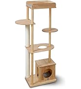 sopoa キャットタワー165cm 木製 据え置き 天然木 無垢材 大型猫 Amazon | sopoa【 無垢の美、永く使える本物 】木製 北欧風 キャット